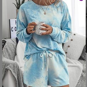 Ladies Tye Dye Sweat Shirt and Shorts